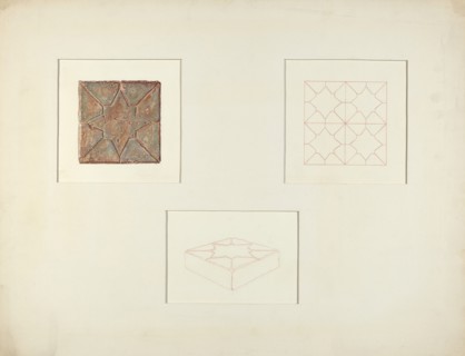 Brick Sidewalk Tiles, 1935/1942.