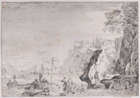 Harbor and Fishermen, ca. 1760.