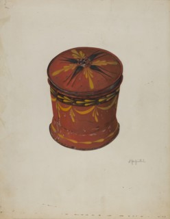 Toleware Sugar Bowl, c. 1940.