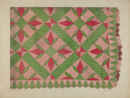 Turkey Track Quilt, c. 1941.