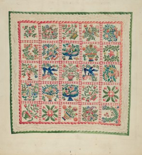 Applique Quilt, 1935/1942.