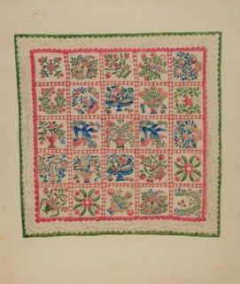 Applique Quilt, 1935/1942.