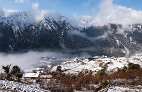 Village in the Himalayas.