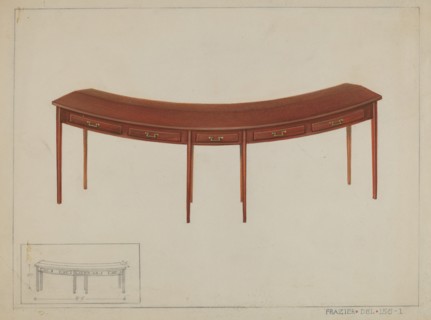 Circular Desk, c. 1936.