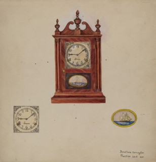 Clock, Antique, 1938.