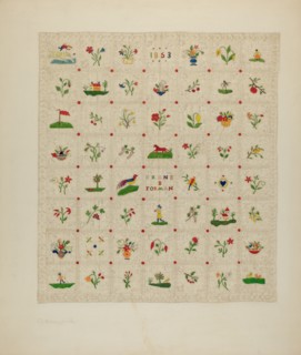 Bedspread, c. 1940.