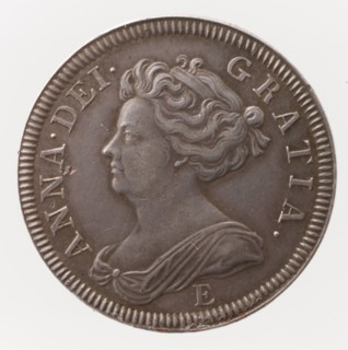 Queen Anne proof shilling, 1707. Creator: John Croker.
