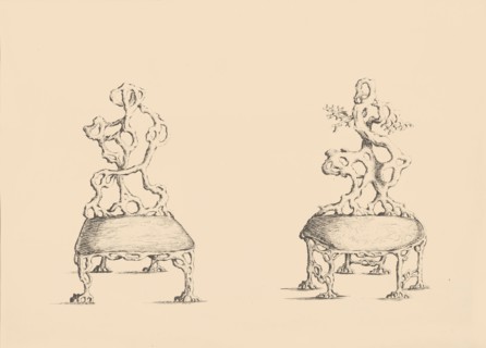 Plate 117. Garden Chairs, 1754. Creator: Matthew Darly.