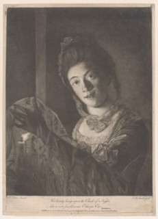 Miss Lydia Hone - "Her beauty hangs on the Cheek of Night, like a rich Jewel ..., November 30, 1771. Creator: John Raphael Smith.