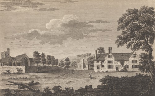 A View of the Ruins of the Archiepiscopal Palace and of the Church of Wrotham in Kent, 1777-1790. Creator: John Bayly.