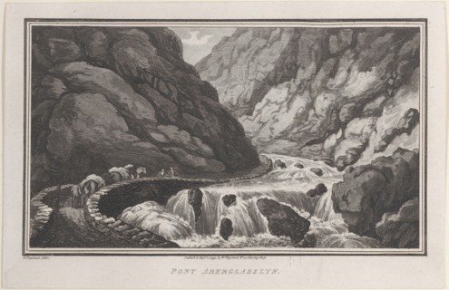 Pont Aberglasslyn, from "Remarks on a Tour to North and South Wales, in the year 1797, 1799. Creator: John Hill.