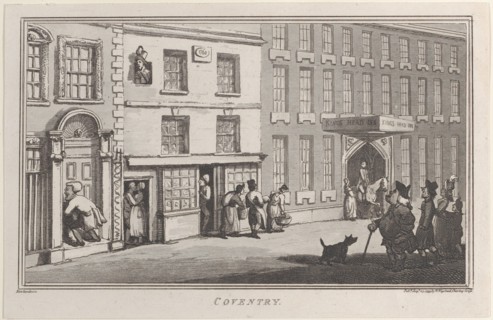 Coventry, from "Remarks on a Tour to North and South Wales, in the year 1797", August 27, 1799. Creator: John Hill.