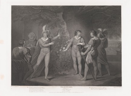 Picking of the Red and White Roses (Shakespeare, King Henry VI, first published 1795; reissued 1852. Creator: John Ogborne.