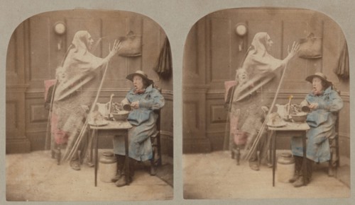 The Ghost in the Stereoscope, ca. 1856. Creator: London Stereoscopic & Photographic Co.