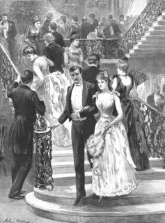 'My First Ball'; Going down to Supper', 1890. Creator: Arthur Hopkins.