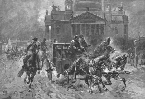 'Easter in St. Petersburg--His Majesty the Czar drives to Church', 1890. Creator: Unknown.