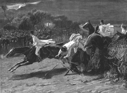 ''The Midnight Steeplechase near Melton Melbury--The Finish', 1890. Creator: Unknown.