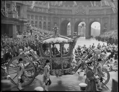 Coronation of Queen Elizabeth II, Admiralty Arch, The Mall, City of Westminster, London, 1953. Creator: Ministry of Works.