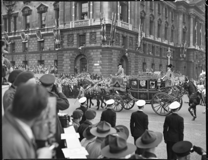 Coronation of Queen Elizabeth II, Parliament Square, City of Westminster, London, 1953. Creator: Ministry of Works.