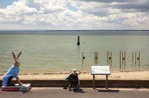 The Crow Stone, Chalkwell Beach, Leigh-on-Sea, Southend-on-Sea, 2021. Creator: Patricia Payne.