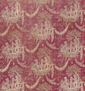Children and Pets (Furnishing Fabric), Normandie, 1800/1820. Creator: Unknown.