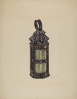 Horn Lantern, c. 1939. Creator: Dolores Haupt.