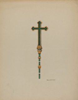 Processional Cross, c. 1936. Creator: William Hoffman.