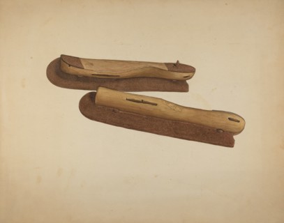 Ice Skates, c. 1940. Creator: Harley Kempter.