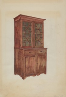 Cupboard, c. 1938. Creator: Virginia Kennady.