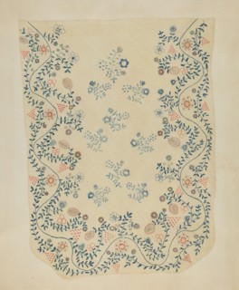 Embroidered Blanket, c. 1937. Creator: Dorothy Lacey.