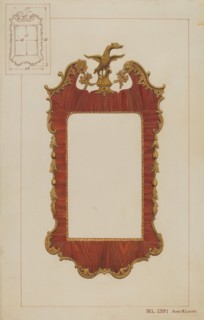 Mirror - Chippendale Style, c. 1937. Creator: James M. Lawson.
