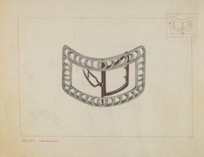 Knee Buckles, c. 1937. Creator: James M. Lawson.