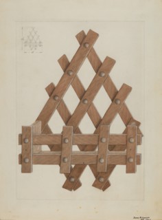 Comb and Brush Rack, c. 1936. Creator: James M. Lawson.