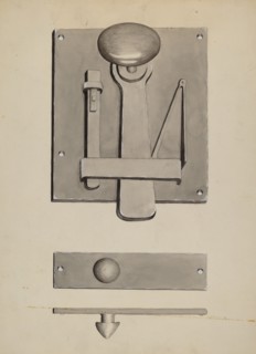 Combination Latch/Lock, c. 1936. Creator: James M. Lawson.