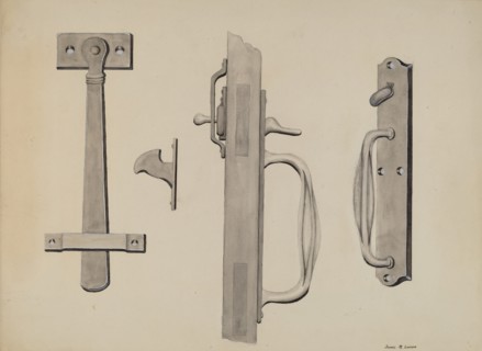 Attic Door Latch, c. 1936. Creator: James M. Lawson.