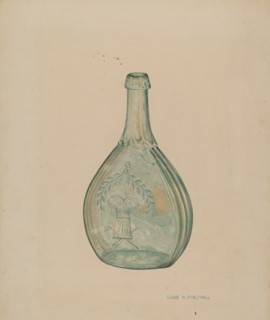 Glass Bottle, c. 1940. Creator: Claude Marshall.