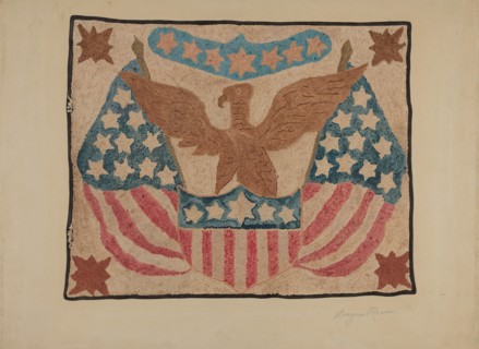 Hooked Rug, c. 1939. Creator: Georgine E. Mason.