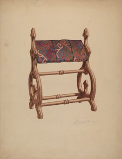 Foot Rest, c. 1940. Creator: Georgine E. Mason.