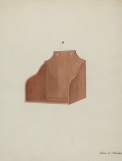 Shaker Wooden Wall Shelf, c. 1937. Creator: Alois E. Ulrich.