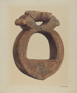 Wooden Stirrup, 1935/1942. Creator: Vera Van Voris.