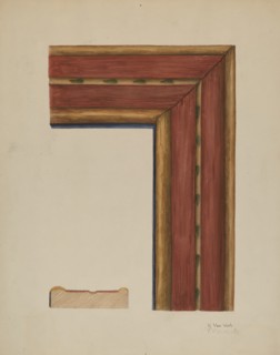 Carved Picture Frame Molding, c. 1938. Creator: Vera Van Voris.