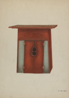 Altar for Chinese Temple, c. 1939. Creator: Vera Van Voris.