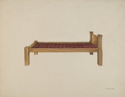 Sewing Settee, 1935/1942. Creator: Vera Van Voris.