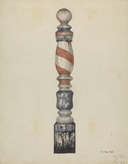 Barber Pole, c. 1939. Creator: Vera Van Voris.