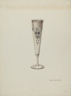 Metal Vase, c. 1937. Creator: Harry Mann Waddell.