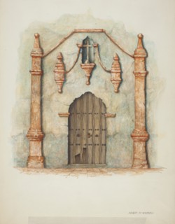 Mission Church Doorway, 1940. Creator: Harry Mann Waddell.