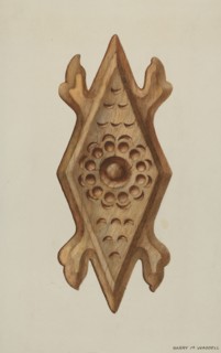 Detail, Side of Confessional, c. 1940. Creator: Harry Mann Waddell.