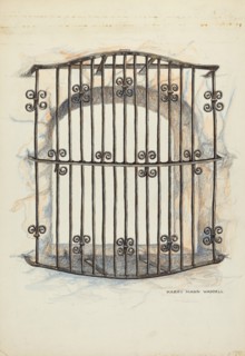Iron Grille at Window, 1935/1942. Creator: Harry Mann Waddell.