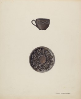 Small Cup and Saucer, c. 1937. Creator: Harry Mann Waddell.
