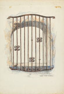 Iron Grille at Window, 1935/1942. Creator: Harry Mann Waddell.